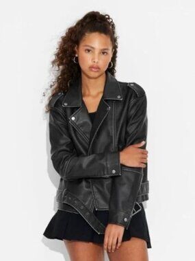 Wild Fable Faux Leather Biker Motorcycle Jacket Size